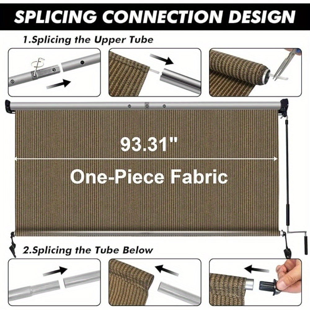 Outdoor Patio Roller Shade with Multiple Color Options for Outdoor Shade and Protection detail image - detail view 8