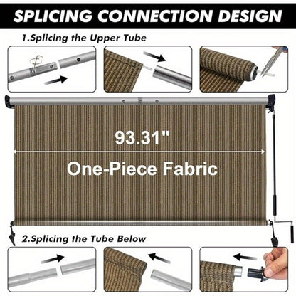 Outdoor Patio Roller Shade with Multiple Color Options for Outdoor Shade and Protection detail image - detail view 8