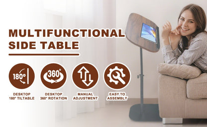 Outdoor Side Table with 360° Swivel for Outdoor Serving and Relaxation in Patio detail image - detail view 14