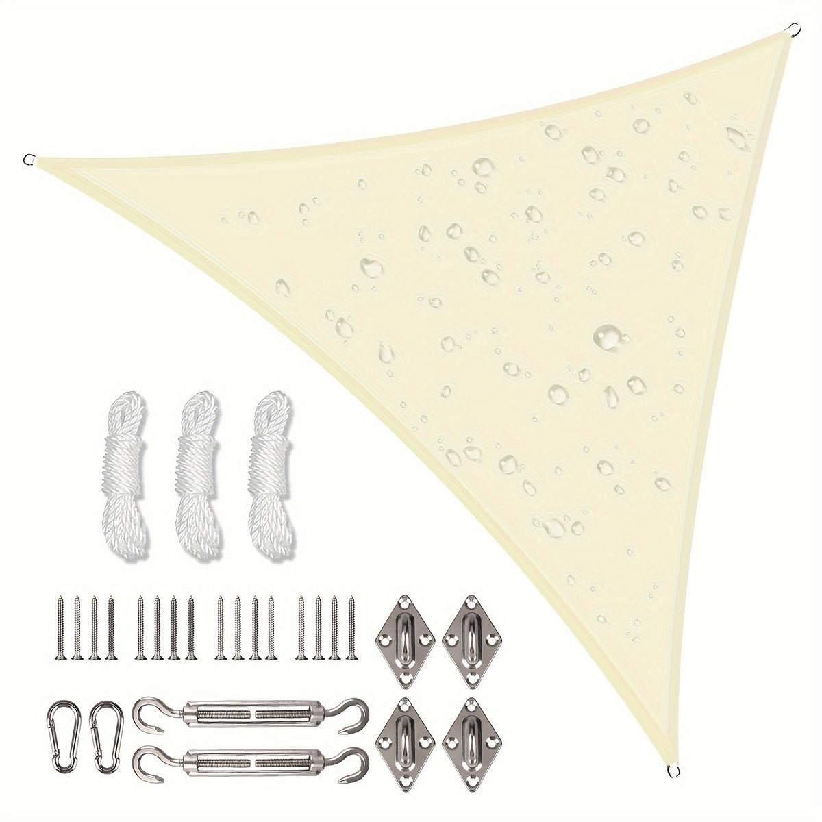 Sun Shade Sail shown in the Beige, 78.74*78.74*78.74inch(Hardware Kit included) option
