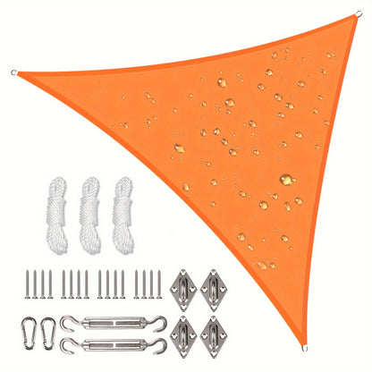 Sun Shade Sail shown in the Orange, 141.73*141.73*141.73inch(Hardware Kit incl option