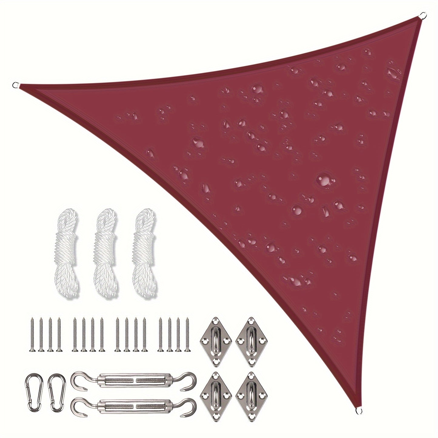 Sun Shade Sail shown in the Wine Red, 78.74*78.74*78.74inch(Hardware Kit included) option