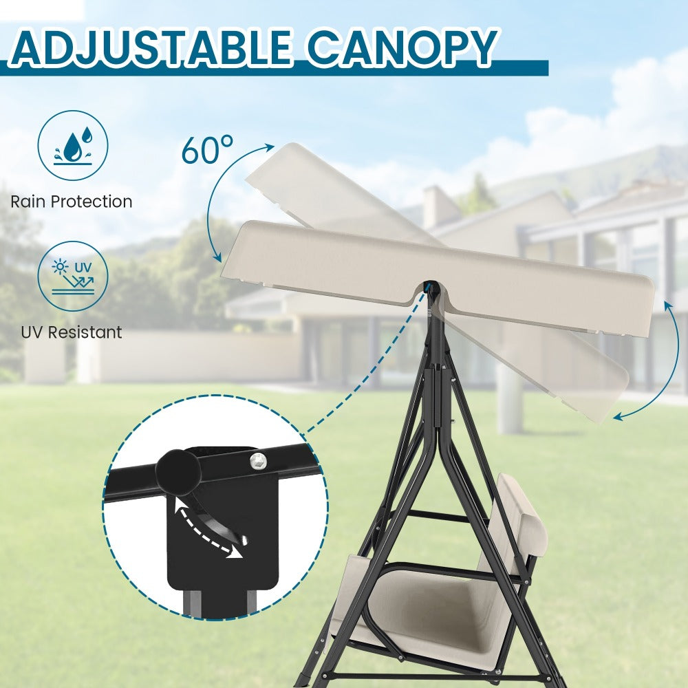 Outdoor Swing Glider with Multiple Color Options for Practical Everyday Home Use in Patio detail image - detail view 5