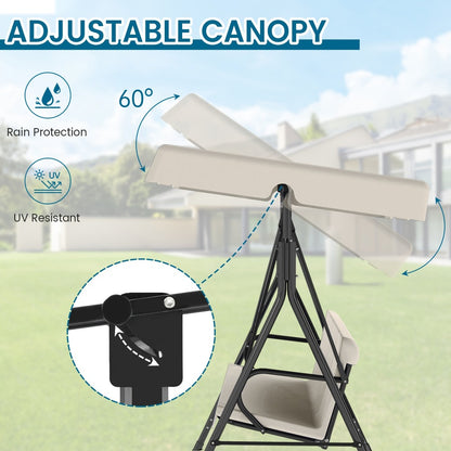 Outdoor Swing Glider with Multiple Color Options for Practical Everyday Home Use in Patio detail image - detail view 5