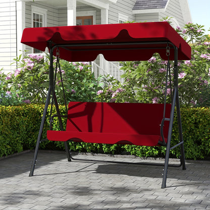 Outdoor Swing Glider shown in the Red option