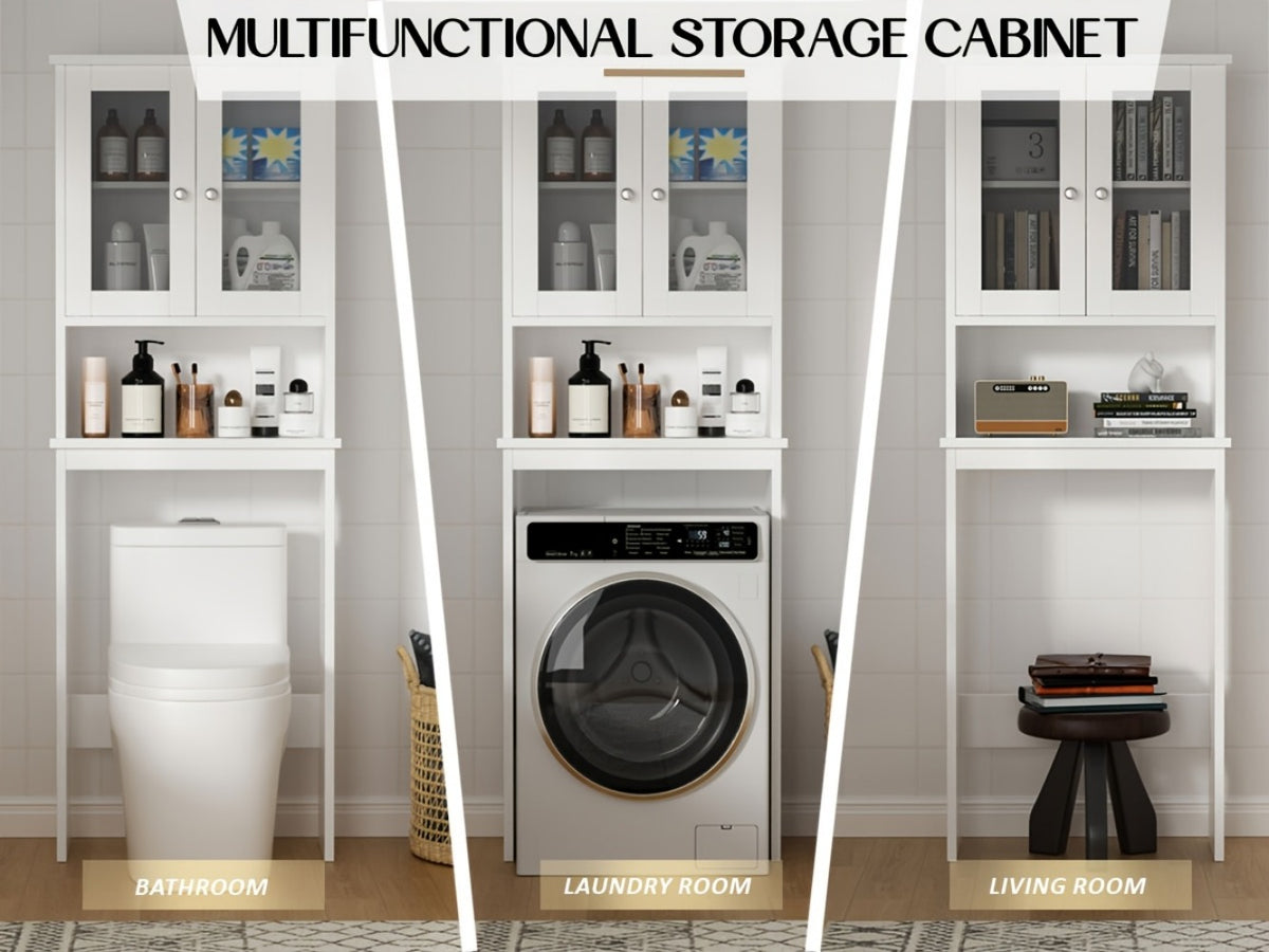 Over-the-Toilet Storage Organizer with Adjustable Shelves, Vertical Bathroom Storage detail image - detail view 16