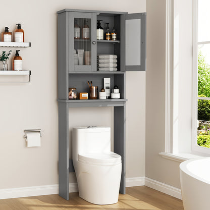 Bathroom Storage Cabinet shown in the Gray option