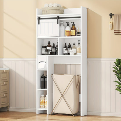 Over-the-Toilet Storage Organizer with Sliding Doors, Toilet Shelf Organizer for Entryway detail image - detail view 6