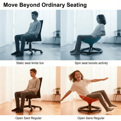 Oversized Kids Sensory Swivel Chair, Balance Training Seat for Kids' Room detail image - detail view 13