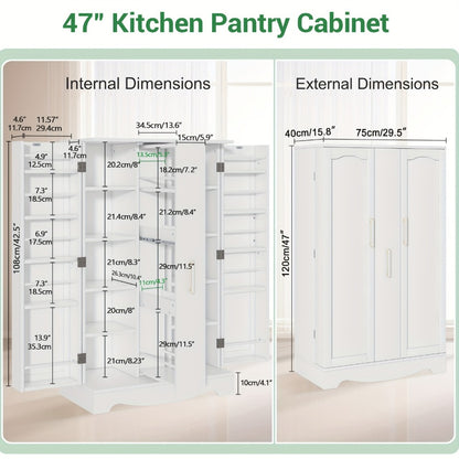 Pantry Cabinet with Storage Drawers for Organized Everyday Storage in Kitchen detail image - detail view 4