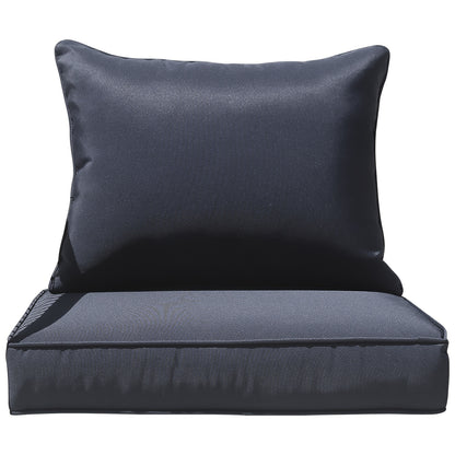 Patio Cushion shown in the Black Gray option