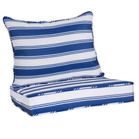 Dark blue with white stripes