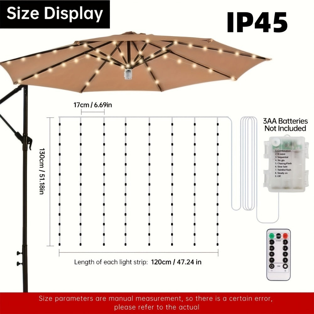 Patio Umbrella Light with Remote Control and Dimmable Lighting detail image