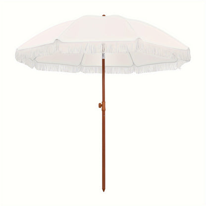Patio Umbrella shown in the LiuSu-6.5FT-Belge option