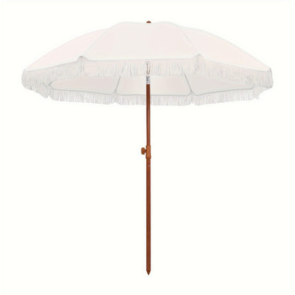Patio Umbrella, UPF50+ UV Protection 8-Rib Push-Button Tilt Outdoor Market Shade Umbrella shown in the main product view