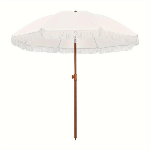 Patio Umbrella, UPF50+ UV Protection 8-Rib Push-Button Tilt Outdoor Market Shade Umbrella shown in the main product view