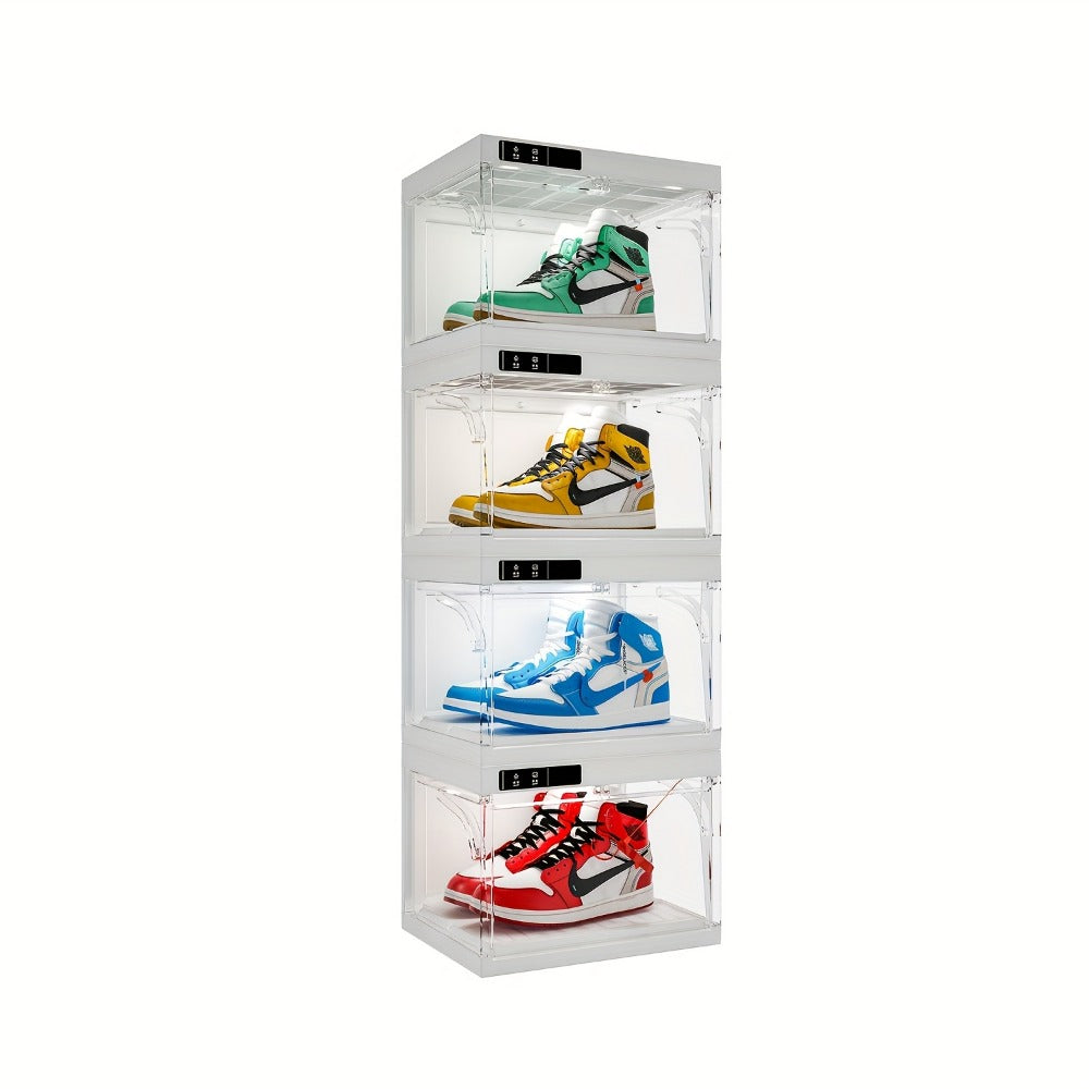 Plastic Clear Stackable Shoe Storage Box with Stackable Design detail image - detail view 5