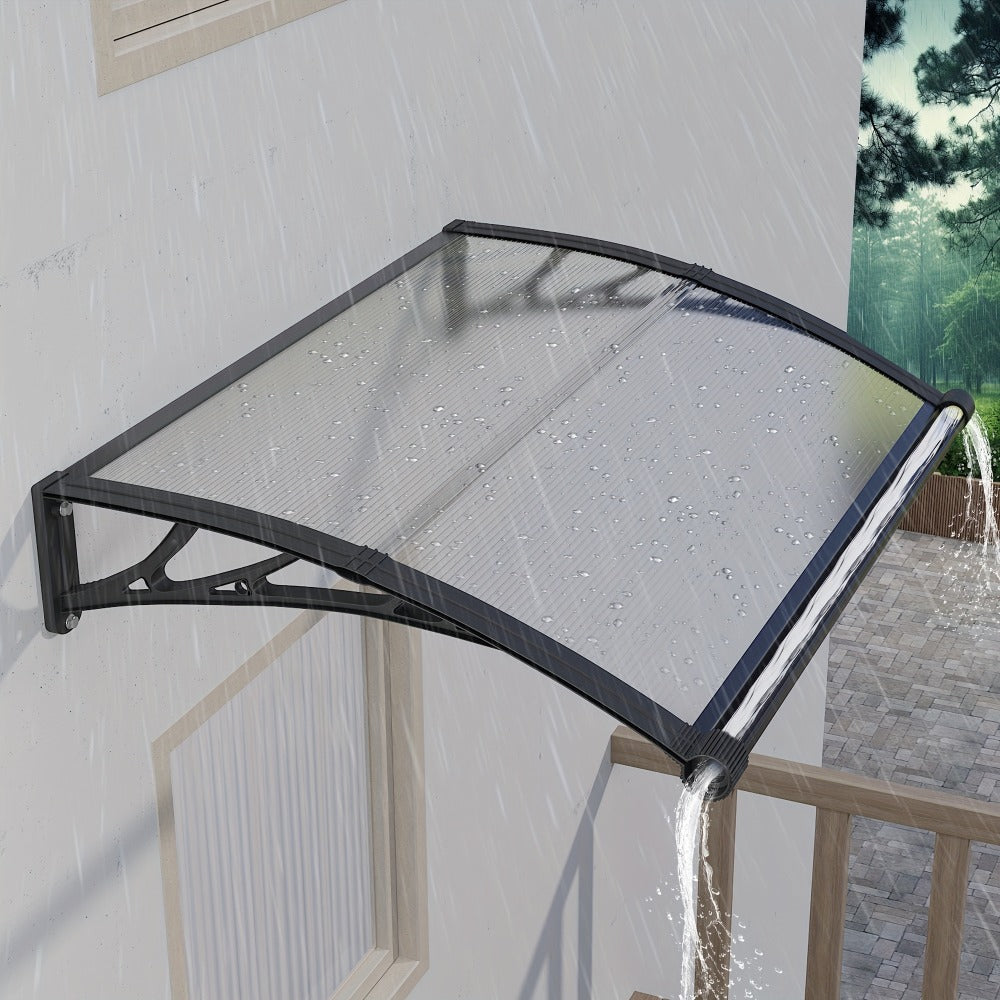 Polycarbonate Door Awning with UV Protection and Multiple Color Options for Patio detail image - detail view 12