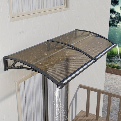 Polycarbonate Door Awning with UV Protection and Multiple Color Options for Patio detail image - detail view 4