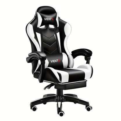 Gaming Chair shown in the Black With White option
