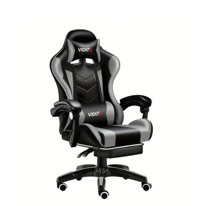 Gaming Chair, Ergonomic High Back with Footrest PU Leather Reclining Racing Style E-Sports shown in the main product view