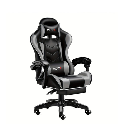 Gaming Chair, Ergonomic High Back with Footrest PU Leather Reclining Racing Style E-Sports shown in the main product view