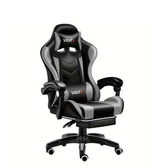 Gaming Chair, Ergonomic High Back with Footrest PU Leather Reclining Racing Style E-Sports shown in the main product view