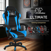 Black-Blue-Footrest