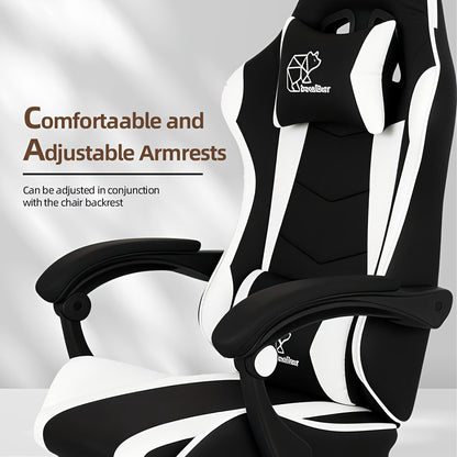 Reclining Faux Leather Gaming Chair with High Back for Home Office detail image - detail view 12