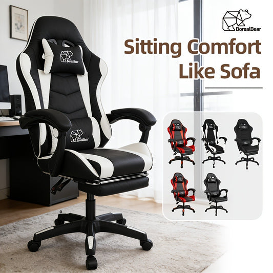 Gaming Chair, Ergonomic High Back Reclining PU Leather Computer Chair for Adults Teens shown in the main product view
