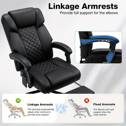 Reclining Office Chair with High Back for Comfortable Everyday Seating in Home Office detail image - detail view 12