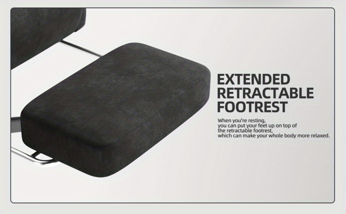 Reclining Velvet Gaming Chair, Ergonomic Video Game Chair for Home Office detail image - detail view 20