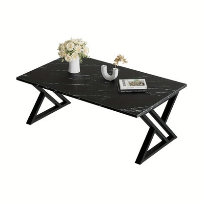 Rectangular Faux Marble Coffee Table for Living Room and Bedroom detail image - detail view 8