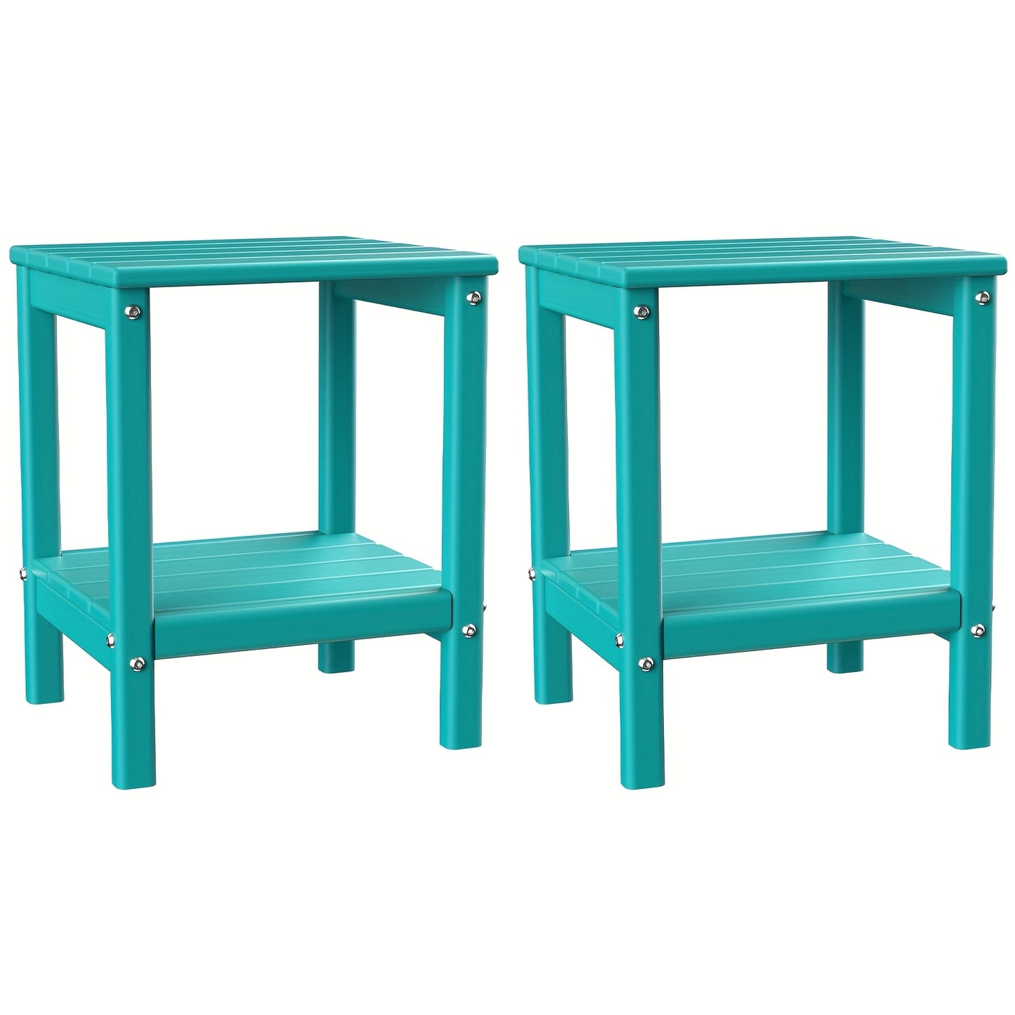 Outdoor Side Table shown in the Aqua, 2pcs option