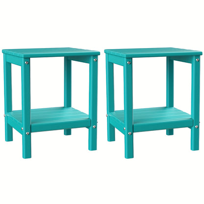 Outdoor Side Table shown in the Aqua, 2pcs option