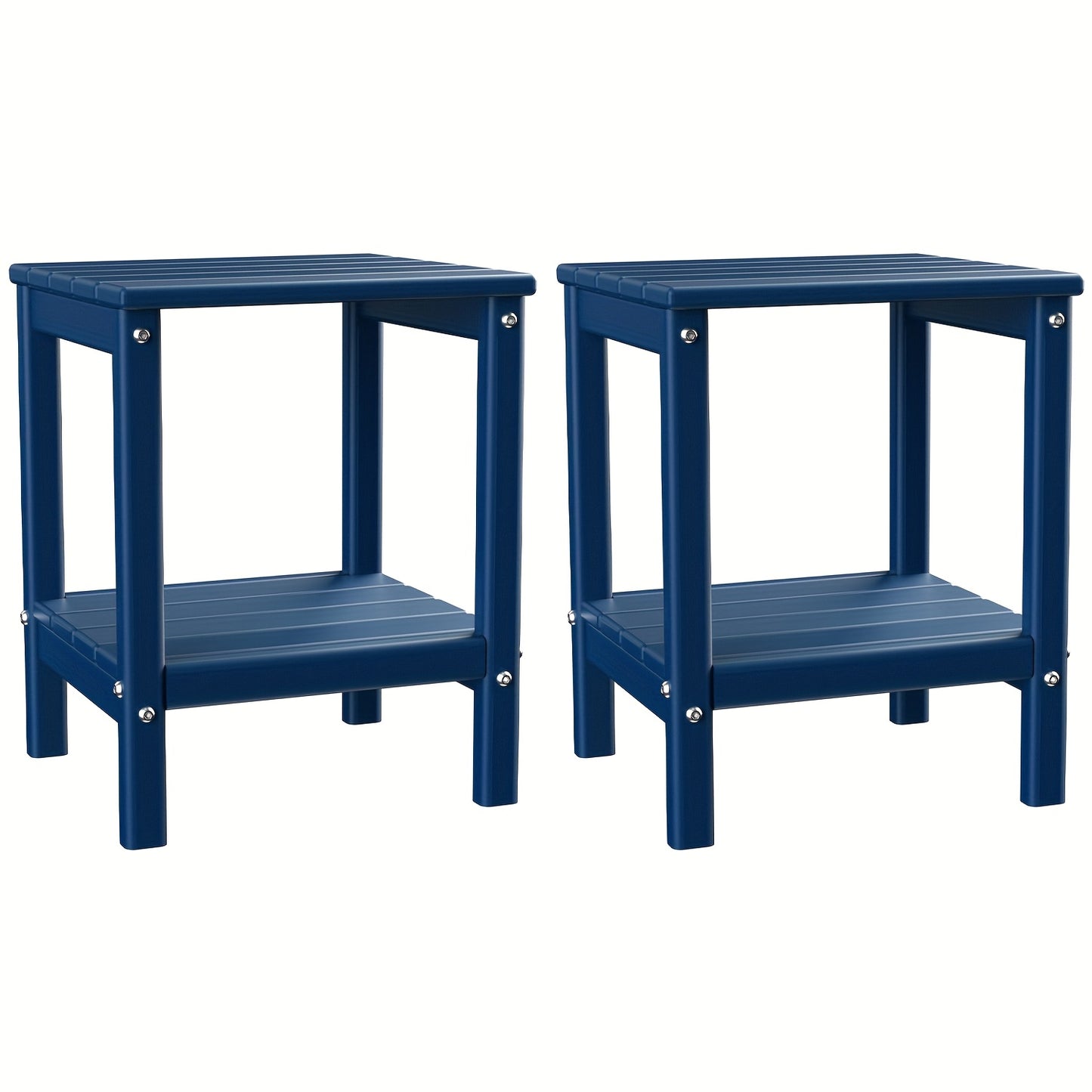 Outdoor Side Table shown in the Blue, 2pcs option