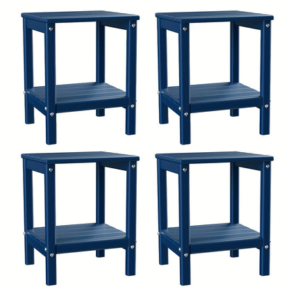 Outdoor Side Table shown in the Blue, 4pcs option