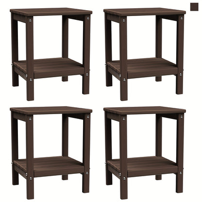 Outdoor Side Table shown in the Brown(wood grain), 4pcs option