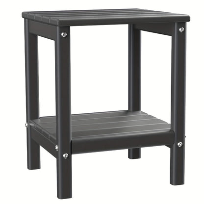 Rectangular HDPE Outdoor Side Table with Weather-Resistant Finish for Patio detail image - detail view 10