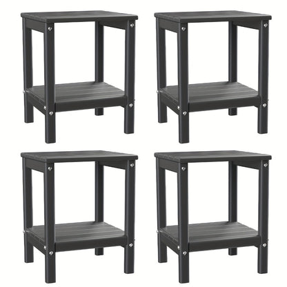 Rectangular HDPE Outdoor Side Table with Weather-Resistant Finish for Patio detail image - detail view 12