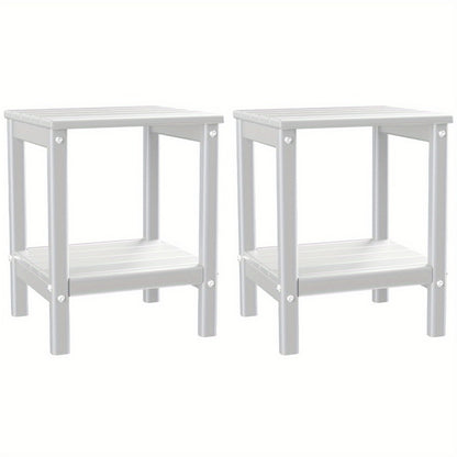 Rectangular HDPE Outdoor Side Table with Weather-Resistant Finish for Patio detail image - detail view 19