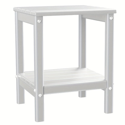 Rectangular HDPE Outdoor Side Table with Weather-Resistant Finish for Patio detail image - detail view 20