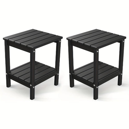 Rectangular HDPE Outdoor Side Table with Weather-Resistant Finish for Patio detail image - detail view 22