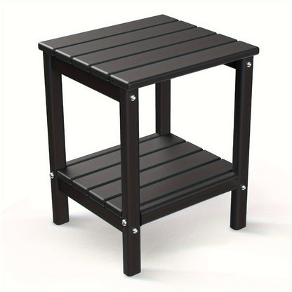 Rectangular HDPE Outdoor Side Table with Weather-Resistant Finish for Patio detail image - detail view 23