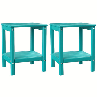 Rectangular HDPE Outdoor Side Table with Weather-Resistant Finish for Patio detail image - detail view 24