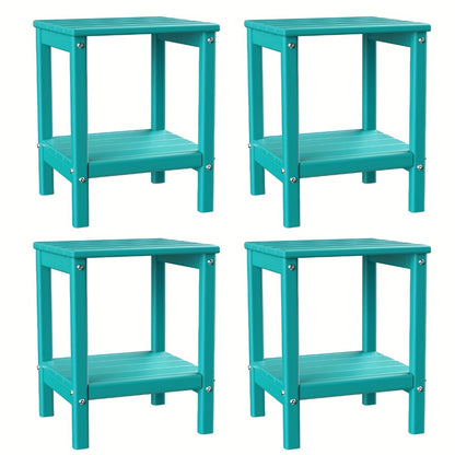 Rectangular HDPE Outdoor Side Table with Weather-Resistant Finish for Patio detail image - detail view 26