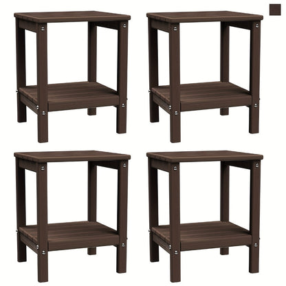 Rectangular HDPE Outdoor Side Table with Weather-Resistant Finish for Patio detail image - detail view 29