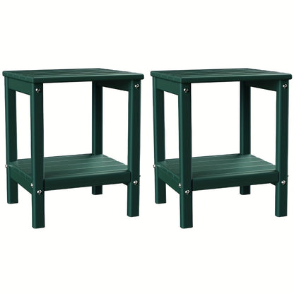 Rectangular HDPE Outdoor Side Table with Weather-Resistant Finish for Patio detail image - detail view 30