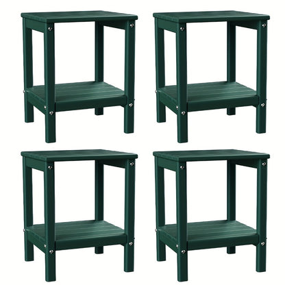 Rectangular HDPE Outdoor Side Table with Weather-Resistant Finish for Patio detail image - detail view 31
