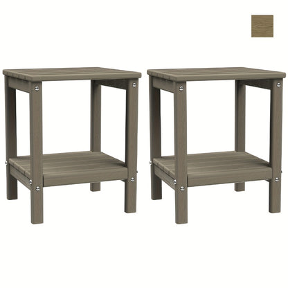 Rectangular HDPE Outdoor Side Table with Weather-Resistant Finish for Patio detail image - detail view 32